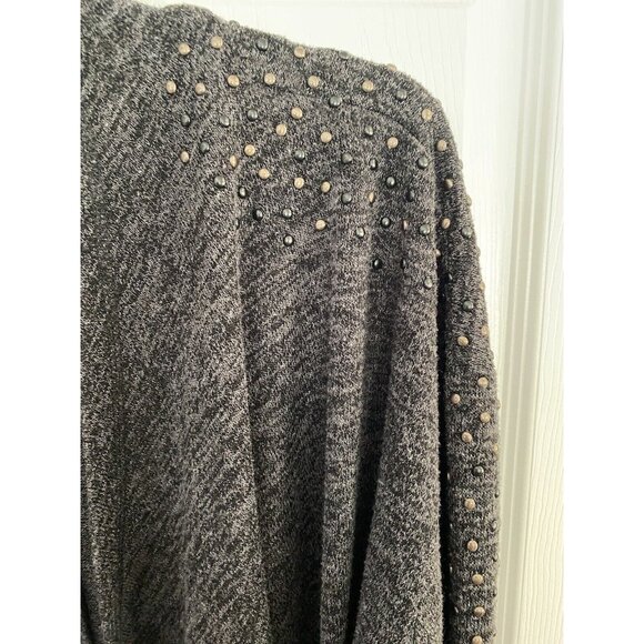 Genuine Harley Davidson Womens XL Open Front Studded Cardigan Metal Logo - Picture 5 of 12